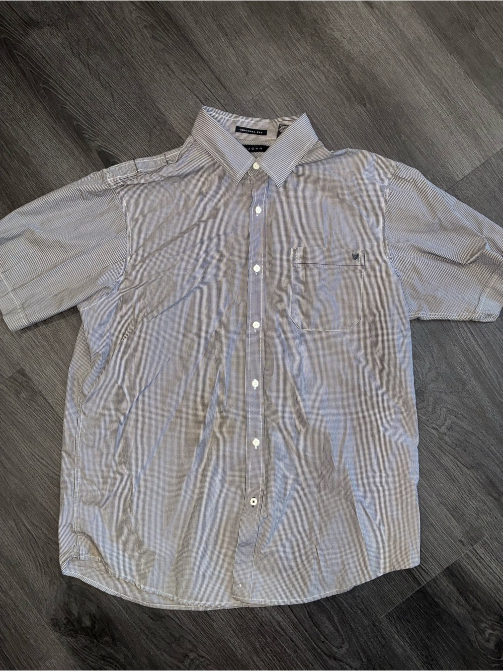Sean John Men's Short-Sleeve Button-Down Shirt - Light Blue